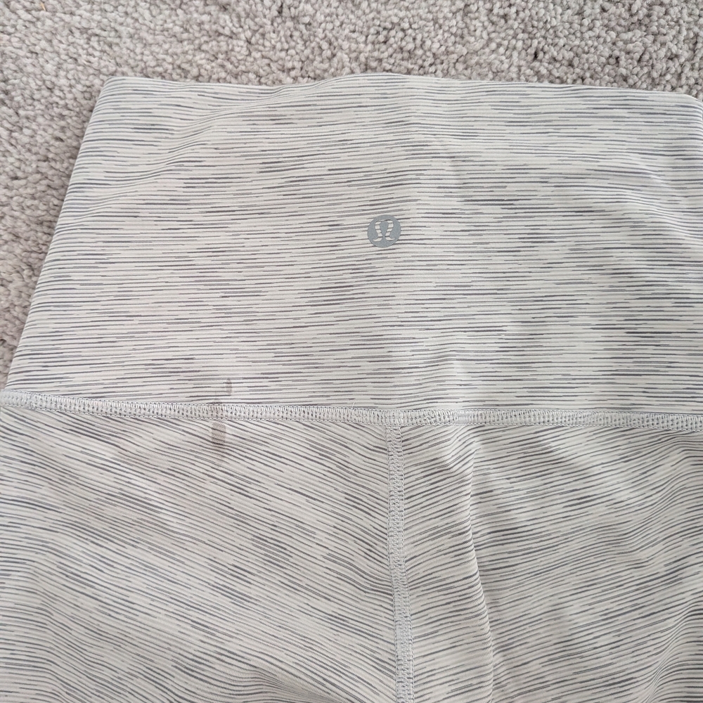 Lululemon Gray Striped Leggings